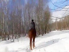 20 year old girl Katya spets on horses from TeamRussia Zoo